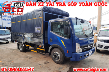 Xe Tải Nissan Ns200 1.9 Tấn Thùng Mui Bạt | Xe Tải 1T9 Nissan NS200 Màu Xanh | Xe Tải Vinamotor NS200 1.9T